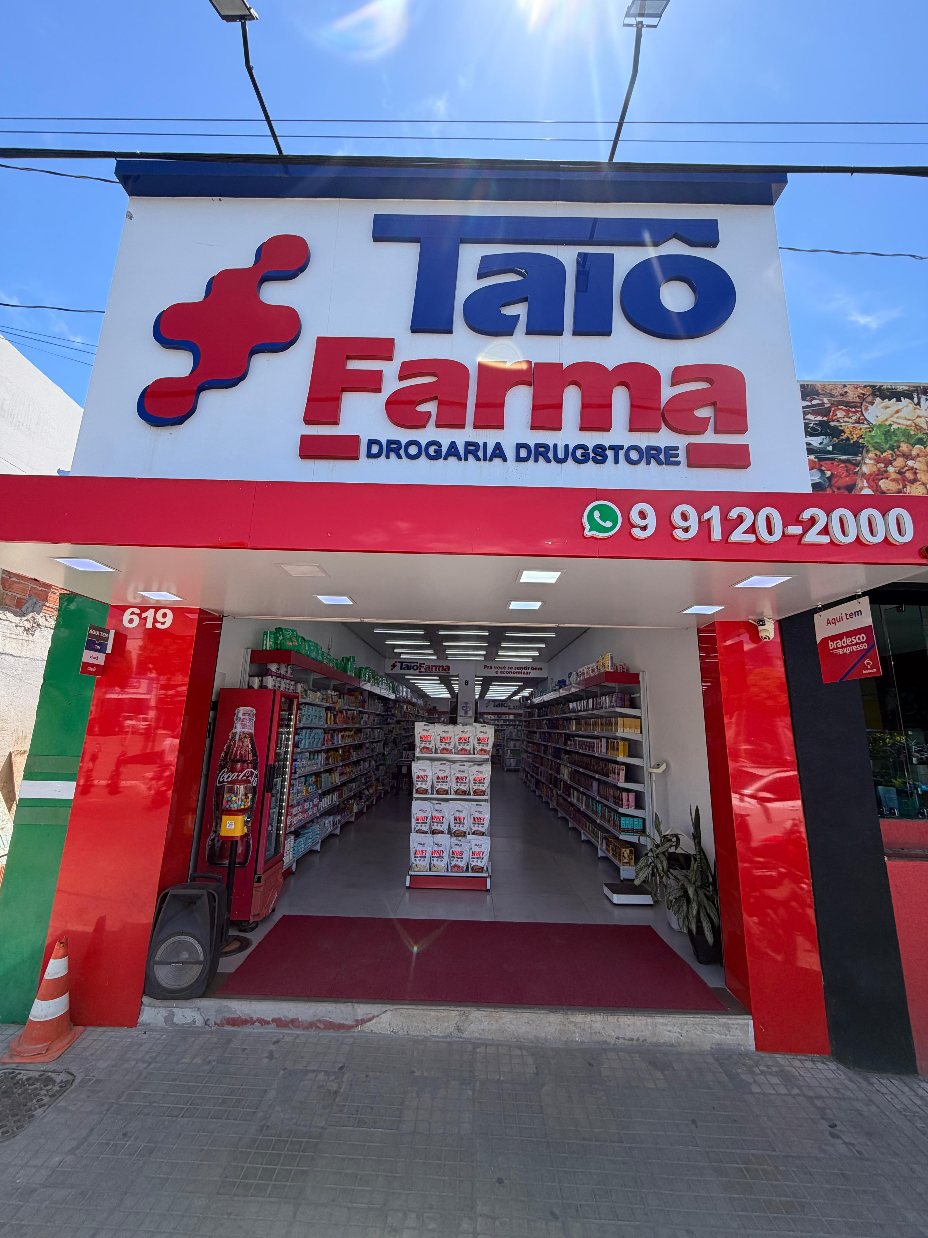 Fachada da TaioFarma em Taiobeiras